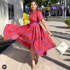 💕ALEXIS x TARGET💕 Tropical Leaf Short Sleeve Shirtdress Large